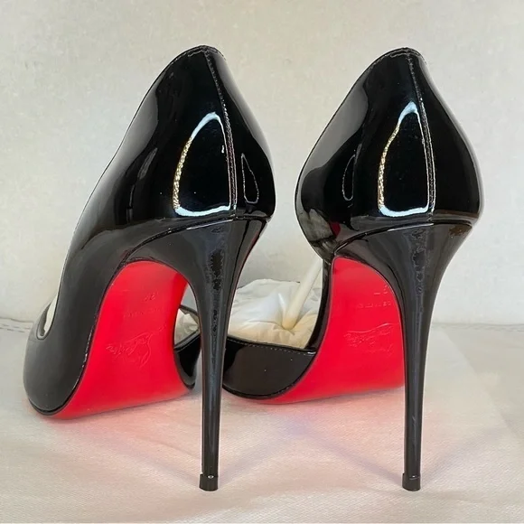 Christian Louboutin “Iriza” glossy patent black Lthr pumps EU37 100mm stiletto. - Picture 9 of 13